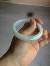 Load image into Gallery viewer, 52.5 mm Certified Type A 100% Natural sunny green/white Jadeite jade bangle m97-5059