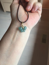 Load image into Gallery viewer, 100% Natural type A icy watery light dark green/blue/gray/black Guatemala Jadeite Jade butterfly pendant BP177