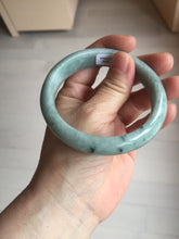 Load image into Gallery viewer, 58.8mm certified Type A 100% Natural dark green gray Jadeite Jade bangle PJ90-6649