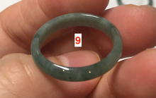 Load image into Gallery viewer, 100% natural type A icy watery light green/blue/gray Guatemala jadeite jade band ring R117