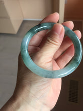 Load image into Gallery viewer, 55mm Certified type A 100% Natural light green blue purple gray black Jadeite bangle PB274-2748