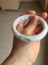 Load image into Gallery viewer, 59.5mm certified 100% natural Type A sunny green/purple white jadeite jade bangle PC197-1217
