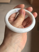 Load image into Gallery viewer, 59.5mm Certified Type A 100% Natural sunny green white (白底青) Jadeite Jade bangle BP42-3182