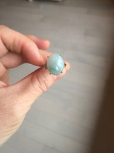 Load image into Gallery viewer, 100% natural type A icy watery green dark green four-prong jadeite jade ring group AA89