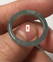 Load image into Gallery viewer, 100% natural type A icy watery light green/blue/gray Guatemala jadeite jade band ring R117