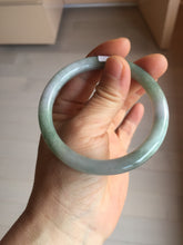 Load image into Gallery viewer, 57mm certified Type A 100% Natural dark green gray light purple round cut Jadeite Jade bangle PH214-3251