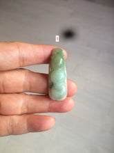 Load image into Gallery viewer, Type A 100% Natural white/green/purple Four Seasons Fortune Beans jadeite jade pendant group W108