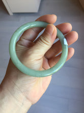 Load image into Gallery viewer, 58.8mm Certified Type A 100% Natural Oily Dark Green Gray Black(油青) round cut Jadeite Jade Bangle PE110-7137