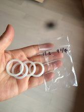Load image into Gallery viewer, 19.2mm/size 9 1/4 100% natural type A green/white jadeite jade band ring G105- 9 1/4