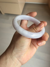 Load image into Gallery viewer, 59.5mm certified 100% Natural type A light purple white Jadeite Jade bangle PC249-0347