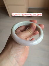 Load image into Gallery viewer, 56-59mm Certified type A 100% size Natural green/white/purple/yellow(FU LU SHOU) Jadeite bangle with defects group GL18