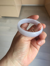 Load image into Gallery viewer, 49.6mm Certified Type A 100% Natural light purple white Jadeite Jade bangle BS119-1524