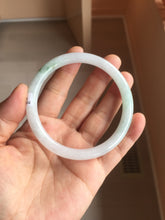 Load image into Gallery viewer, 60.4mm Certified Type A 100% Natural light green white purple round cut jadeite Jade bangle B259-3206