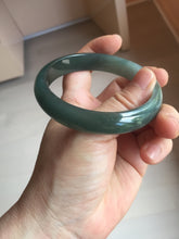 Load image into Gallery viewer, 59.7mm Certified Type A 100% Natural dark green/blue/gray/black Guatemala Jadeite bangle BS154-0129