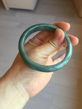 Load image into Gallery viewer, 57.8mm Certified Type A 100% Natural deep sea green/blue/gray/black Guatemala Jadeite bangle GL33-2-5738