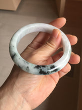 Load image into Gallery viewer, 61.2mm Certified Type A 100% Natural light green/white/purple Jadeite Jade bangle PJ68-3844
