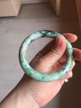 Load image into Gallery viewer, 58mm Certified Type A 100% Natural Sunny Green Brown with Green Floating Flowers round cut Jadeite Jade Bangle PC211-6216 58/11.3/10.6mm