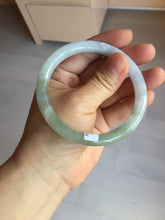 Load image into Gallery viewer, 58.7mm Certified Type A 100% Natural green white slim round cut Jadeite Jade bangle Y169-3693