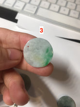 Load image into Gallery viewer, 100% Natural type A sunny green/yellow round Jadeite Jade safe and sound pendant group BP94