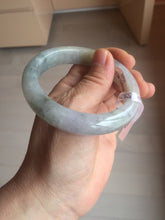 Load image into Gallery viewer, 55.7mm Certified Type A 100% Natural watery light purple/green/white Jadeite Jade bangle F99-3522