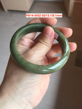 Load image into Gallery viewer, 52-63mm certified Type A 100% Natural dark green/white/black Jadeite Jade bangle group with defects GL1