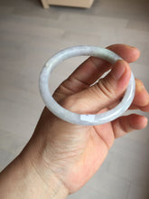 Load image into Gallery viewer, 51.5mm certified Type A 100% Natural light green purple white oval Jadeite Jade bangle PB180-9111