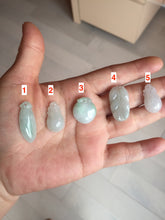 Load image into Gallery viewer, 100% natural type A icy watery sunny green/purple/clear small Jadeite Jade pendant group BL47