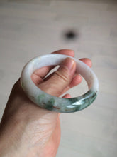 Load image into Gallery viewer, 57.7mm certified 100% natural type A watery green/white/purple jadeite jade bangle BF43-1475
