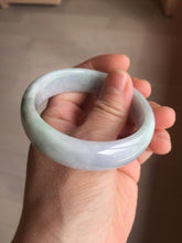 Load image into Gallery viewer, 53.5mm certified type A 100% Natural light green purple white Jadeite Jade bangle J150-6018