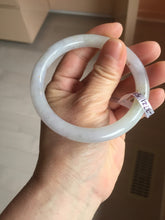 Load image into Gallery viewer, 58.5mm certified Type A 100% Natural white yellow green gray light purple with brown red flying dandelions slim round cut Jadeite Jade bangle PE118-3721
