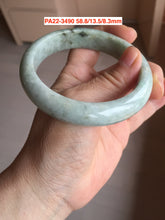 Load image into Gallery viewer, 52-63mm certified Type A 100% Natural dark green/white/black Jadeite Jade bangle group with defects GL1