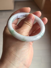 Load image into Gallery viewer, 54.8mm Certified Type A 100% Natural green/white/purple with green floating flowers Jadeite Jade bangle BL124-1273