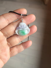 Load image into Gallery viewer, Certified 100% Natural type A sunny green happy Buddha jadeite Jade pendant PB67-5102