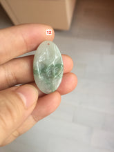 Load image into Gallery viewer, 100% Natural type A light green safe and sound pendant with the carved hieroglyph of "Buddha" jadeite Jade pendant group B99