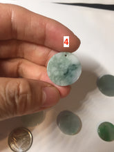 Load image into Gallery viewer, 100% Natural type A sunny green/yellow round Jadeite Jade safe and sound pendant group BP94
