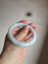 Load image into Gallery viewer, 57mm certified 100% natural type A light green/white jadeite jade bangle AX83-5063