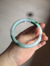 Load image into Gallery viewer, 57.5mm Certified Type A 100% Natural sunny green light purple jadeite jade bangle AX40-7717