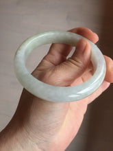 Load image into Gallery viewer, 57.5mm certified 100% natural Type A icy watery light yellow/white with jadeite jade bangle BL56-3288