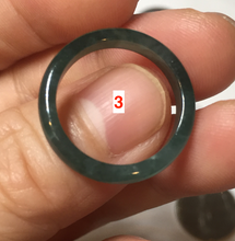 Load image into Gallery viewer, 17.1mm 6 3/4 100% natural type A icy watery green/blue icy watery Guatemala jadeite jade band ring group BP80
