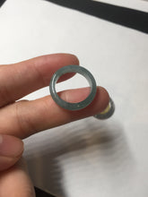 Load image into Gallery viewer, 100% natural type A icy watery light green/blue/gray Guatemala jadeite jade band ring R117