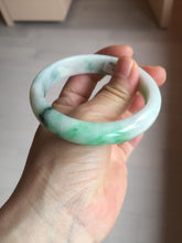 Load image into Gallery viewer, 58mm Certified Type A 100% Natural sunny green/white Jadeite Jade bangle BN16-7069