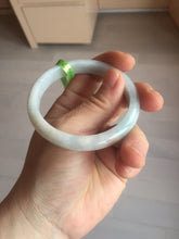 Load image into Gallery viewer, 53.4mm 100% natural Type A green/white jadeite jade bangle G73