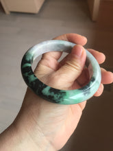 Load image into Gallery viewer, 58mm Certified 100% natural Type A green/purple jadeite jade bangle PB96-8986