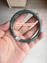 Load image into Gallery viewer, Sale! 56-62mm Certified type A 100% Natural dark green/blue/black/gray slim round cut Guatemala Jadeite bangle(different size with defects) group GL31