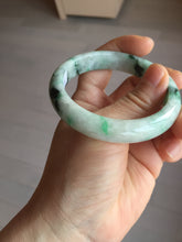 Load image into Gallery viewer, 53.5mm certified type A 100% Natural sunny green light green Jadeite Jade bangle PA261-2991