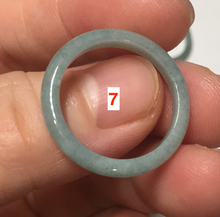 Load image into Gallery viewer, 100% natural type A icy watery light green/blue/gray Guatemala jadeite jade band ring R117