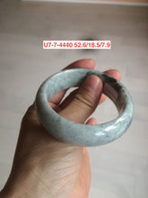 Load image into Gallery viewer, 52-58mm certified type A 100% Natural dark green/white/purple Jadeite Jade bangle group U7