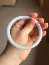 Load image into Gallery viewer, 65.2mm Certified type A 100% Natural light purple white round cut Jadeite bangle J142-(1937)