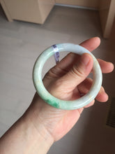 Load image into Gallery viewer, AllaboutjadeCanada.com only 56mm certified Type A 100% Natural sunny green/white/purple/brown(FU LU Shou) round cut Jadeite Jade bangle AF78-8925 Add on item