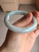 Load image into Gallery viewer, 54mm certified Type A 100% Natural light green white Jadeite Jade bangle BM67-0316